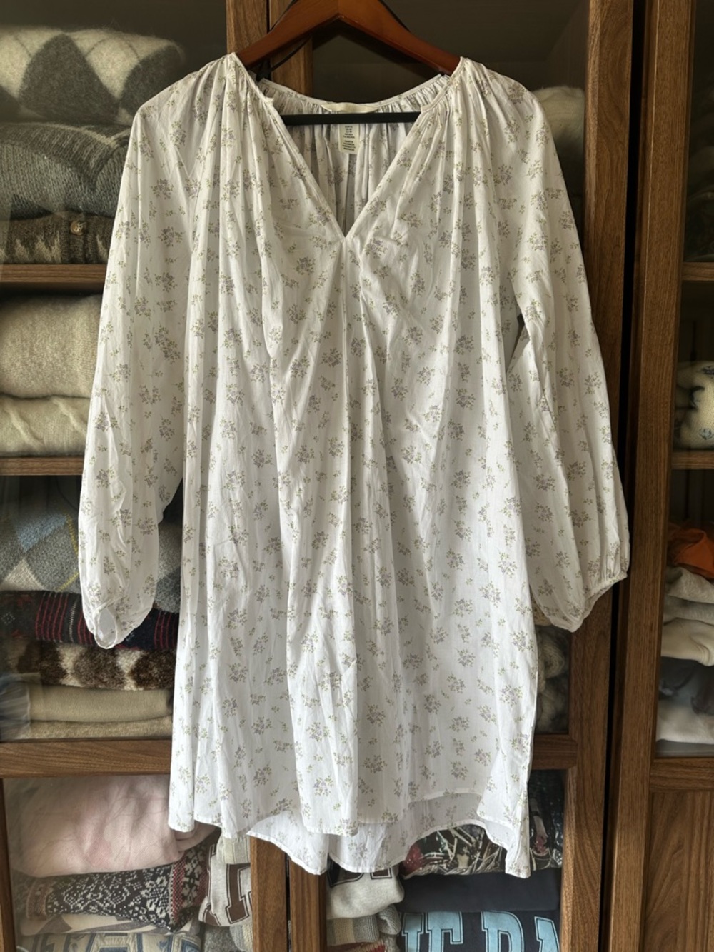 H&M White Floral Mini Dress